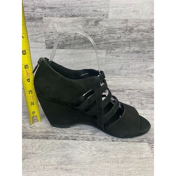 Eileen Fisher Womens Black Strappy Wedge Sandals Size 6.5 - Picture 7 of 8